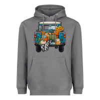 Storm Fall Pumpkin Farm Truck Heavyweight Hoodie - RanaPortraitStore
