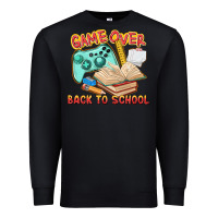 Black game over back to school Premium Sweatshirt - texasbilliewilder