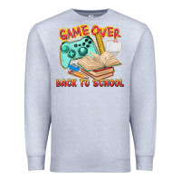 Heather Grey game over back to school Premium Sweatshirt - texasbilliewilder
