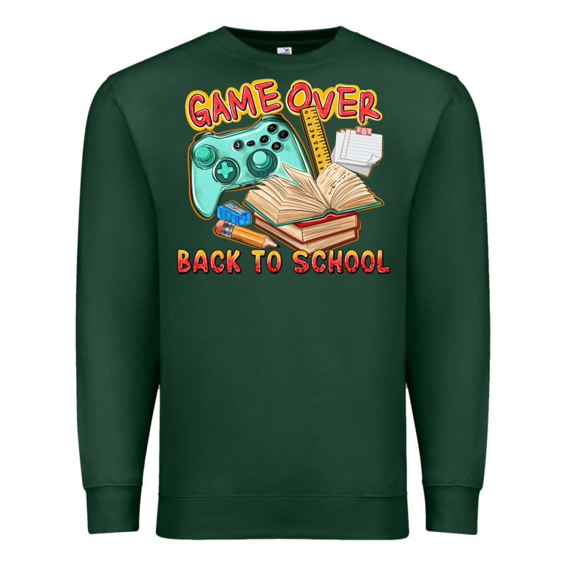 Game Over Back To School Premium Sweatshirt by texasbilliewilder | Teevron