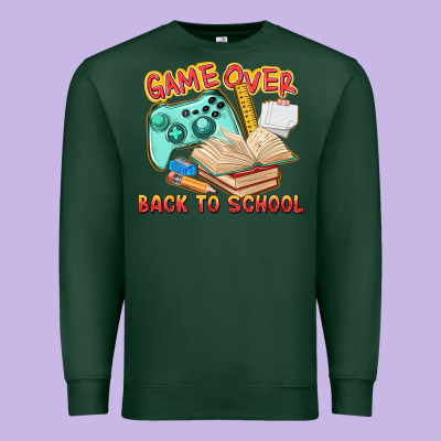 Game Over Back To School Premium Sweatshirt Designed By Texasbilliewilder