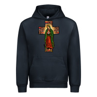 Navy our lady of Guadalupe cross Urban Hoodie - JahusDesignShop