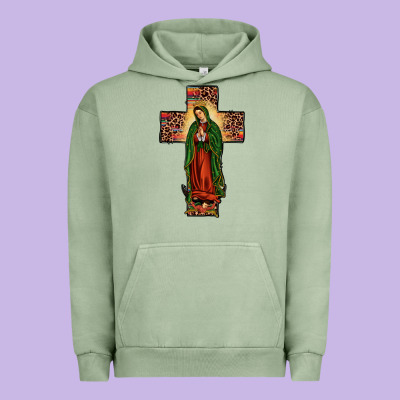 Our Lady Of Guadalupe Cross Urban Hoodie Designed By Jahusdesignshop
