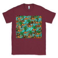 Burgundy camel leopard Classic Tee - BarkalooDesign