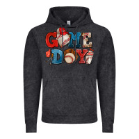 Vintage Black game day baseball Vintage Hoodie - AdoDesignShop