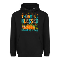 Black Thankful blessed and kind of a mess Heavyweight Hoodie - RanaPortraitStore