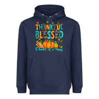 Navy Thankful blessed and kind of a mess Heavyweight Hoodie - RanaPortraitStore