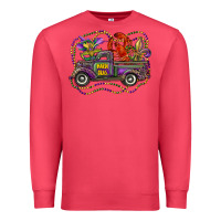 Cardinal mardi gras truck with mask fleur de lis and crawfish Premium Sweatshirt - RanaPortraitStore