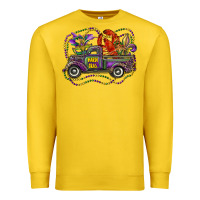 Lemon mardi gras truck with mask fleur de lis and crawfish Premium Sweatshirt - RanaPortraitStore