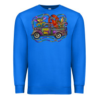 True Royal mardi gras truck with mask fleur de lis and crawfish Premium Sweatshirt - RanaPortraitStore