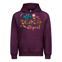 Mauve Wine coffee teach repeat Urban Hoodie - BundleAndBundleShop