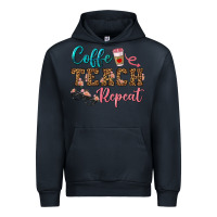 Navy coffee teach repeat Urban Hoodie - BundleAndBundleShop