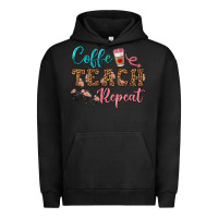 Pigment Black coffee teach repeat Urban Hoodie - BundleAndBundleShop