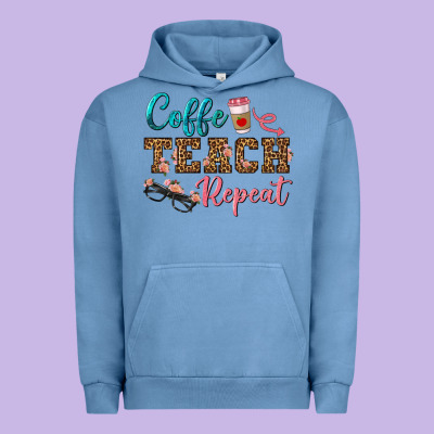 Coffee Teach Repeat Urban Hoodie Designed By Bundleandbundleshop