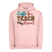 Pigment Salmon coffee teach repeat Urban Hoodie - BundleAndBundleShop
