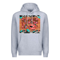 Heather Grey pucker up Premium Hoodie - JahusDesignShop
