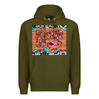 Army Green pucker up Premium Hoodie - JahusDesignShop