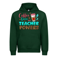 Forest Green coffee gives me teacher powers Urban Hoodie - BundleAndBundleShop