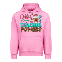 Fuchsia Pink coffee gives me teacher powers Urban Hoodie - BundleAndBundleShop