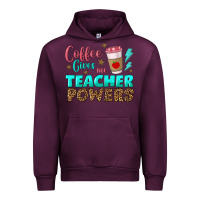 Mauve Wine coffee gives me teacher powers Urban Hoodie - BundleAndBundleShop