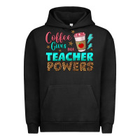Pigment Black coffee gives me teacher powers Urban Hoodie - BundleAndBundleShop