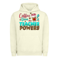 Pigment Pistachio coffee gives me teacher powers Urban Hoodie - BundleAndBundleShop