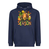 Navy Tis' the season Fall American Football Heavyweight Hoodie - RanaPortraitStore