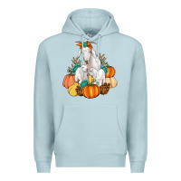 Blue Mist Goat family fall pumpkins gemstone Premium Hoodie - Artiststas