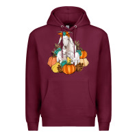 Burgundy Goat family fall pumpkins gemstone Premium Hoodie - Artiststas