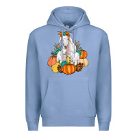 Colony Blue Goat family fall pumpkins gemstone Premium Hoodie - Artiststas