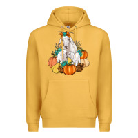 Mustard Goat family fall pumpkins gemstone Premium Hoodie - Artiststas