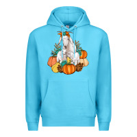 Ocean Blue Goat family fall pumpkins gemstone Premium Hoodie - Artiststas