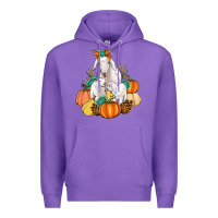 Purple Goat family fall pumpkins gemstone Premium Hoodie - Artiststas