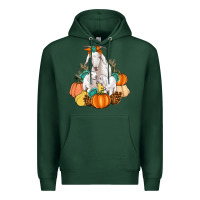 Sports Green Goat family fall pumpkins gemstone Premium Hoodie - Artiststas