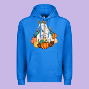 Goat Family Fall Pumpkins Gemstone Premium Hoodie Designed By Artiststas