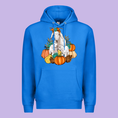 Goat Family Fall Pumpkins Gemstone Premium Hoodie Designed By Artiststas