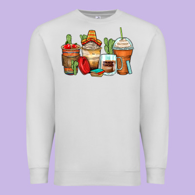 Spanish Teacher Coffee Cups Premium Sweatshirt Designed By Zillion Design Studio