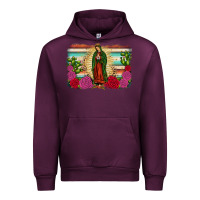 Mauve Wine western our lady of guadalupe Urban Hoodie - JahusDesignShop