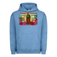 Pigment Pebble Blue western our lady of guadalupe Urban Hoodie - JahusDesignShop
