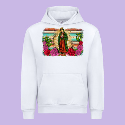 Western Our Lady Of Guadalupe Urban Hoodie Designed By Jahusdesignshop