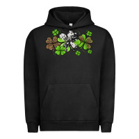Pigment Black Western Cowhide Leopard Glitter Shamrocks Urban Hoodie - Jasminsmagicworld