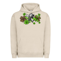 Pigment French Oak Western Cowhide Leopard Glitter Shamrocks Urban Hoodie - Jasminsmagicworld