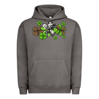 Pigment Tornado Western Cowhide Leopard Glitter Shamrocks Urban Hoodie - Jasminsmagicworld