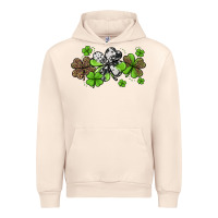 Sandshell Western Cowhide Leopard Glitter Shamrocks Urban Hoodie - Jasminsmagicworld