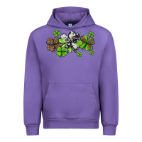 Tulip Western Cowhide Leopard Glitter Shamrocks Urban Hoodie - Jasminsmagicworld