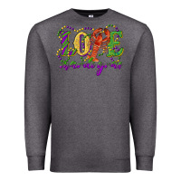 Charcoal Heather love with crawfish mardi gras Premium Sweatshirt - RanaPortraitStore