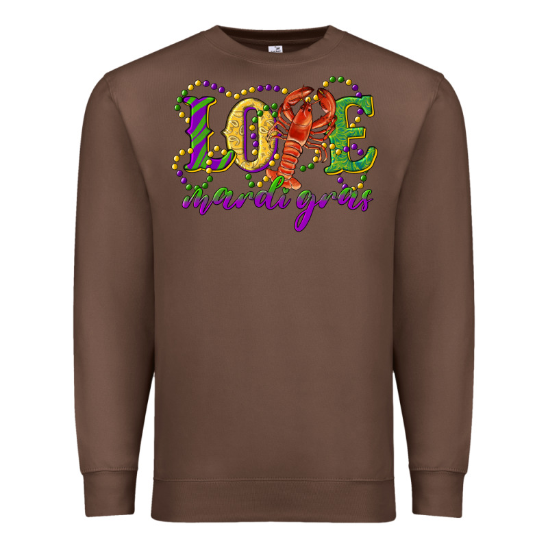 Love With Crawfish Mardi Gras Premium Sweatshirt by RanaPortraitStore | Teevron