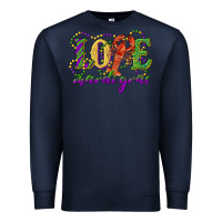 Navy love with crawfish mardi gras Premium Sweatshirt - RanaPortraitStore