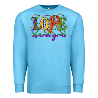 Ocean Blue love with crawfish mardi gras Premium Sweatshirt - RanaPortraitStore