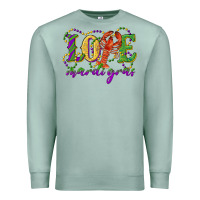Seafoam love with crawfish mardi gras Premium Sweatshirt - RanaPortraitStore